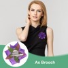 Unique Bargains Durable Velvet Cloth Flower Hair Clips Brooches 8 Pcs - 4 of 4