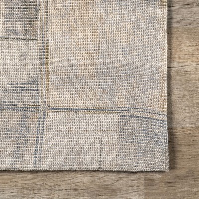 Gray Abstract Synthetic Easy Care Area Rug, 5' x 8'