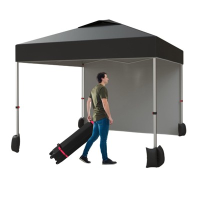 10x10 Pop Up Canopy Tent with 1 Removable Sidewall, Easy Set Up Tent, Instant Outdoor Portable Commercial Canopy