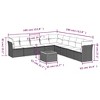 vidaXL Patio Sofa Set with Cushions Outdoor Furniture 10 Piece Poly Rattan - Gray - 3 of 4