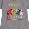 Girls' - Rainbow High - Toy Doll Lineup Graphic Short Sleeve Fleece Dress - 2 of 4