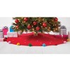48in Faux Wool Snowflakes Tree Skirt with Pompoms Red  - Wondershop™ - image 2 of 2