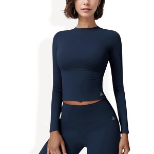 Anna-Kaci Active Women's Long Sleeve Seamless Compression Top for Workout and Activewear - 1 of 4