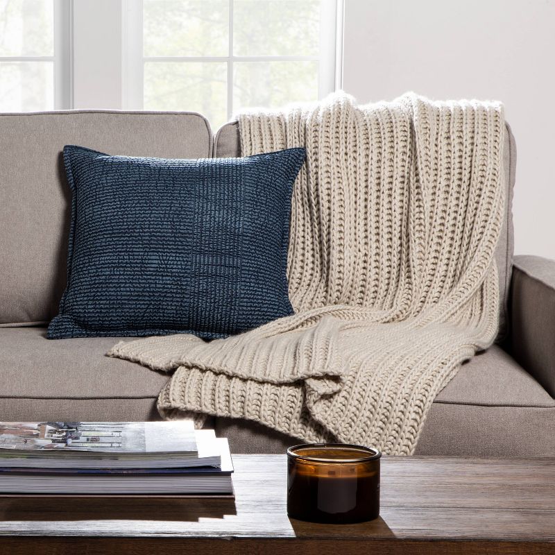 Chunky Knit Reversible Throw Blanket - Threshold™, 3 of 12