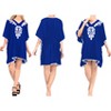 HAPPY BAY Women's Swim Cover Up Beachwear Bikini Tunics 2X-3X Mary Blue AC749 - 4 of 4