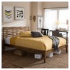 Queen Daylan Mid Century Modern Solid Wood Slatted Platform Bed Walnut Brown - Baxton Studio - 4 of 4