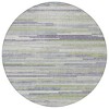 Artichoke Green And Plum Striped Washable Indoor Outdoor Area Rug - 4 of 4