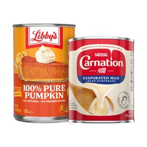 Nestle 12 fl oz Evaporated Milk + Libby's 15oz 100% Pure Pumpkin Puree for Pies - 1 of 4