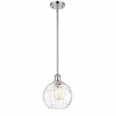 Athens Water Glass - 1 Light Mini Pendant In Industrial Style-10 Inches Tall and 8 Inches Wide