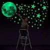 AFG33003 Home Decoration Luminous Stars Moon PVC Stickers, Specification:Green Moon 12cm - 3 of 4