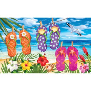 Briarwood Lane Summer Doormat 30x18 Indoor Outdoor Hanging Flip Flops For Summer Doormat - 1 of 4