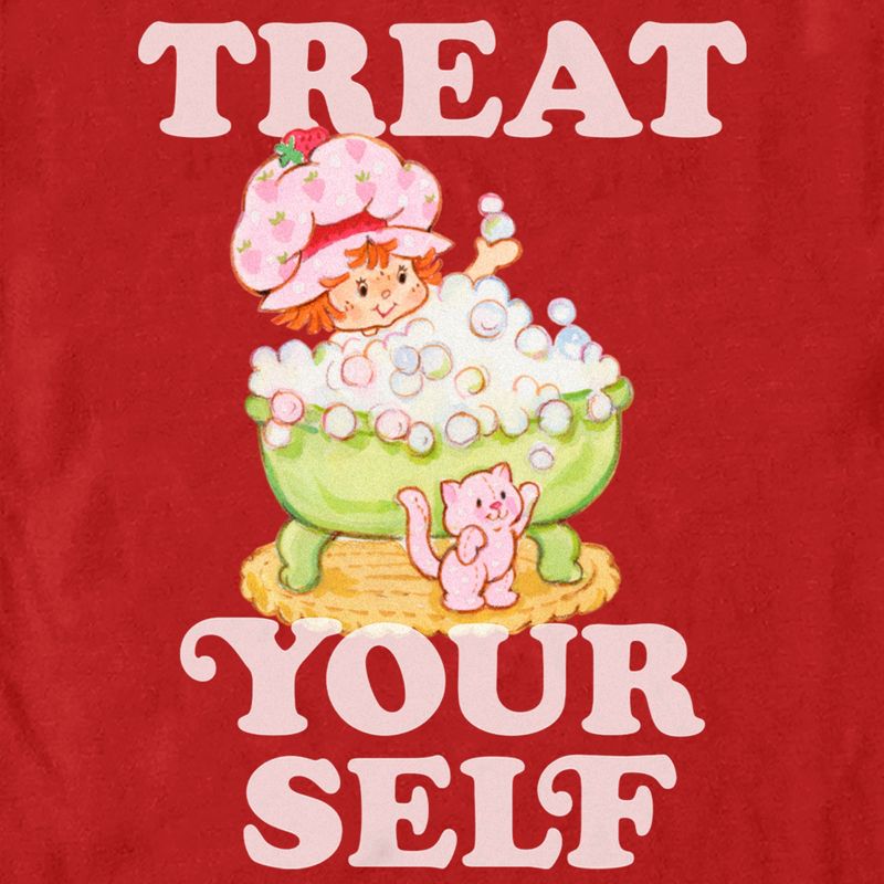 Men's Strawberry Shortcake Treat Yourself Bubble Bath T-Shirt, 2 of 6