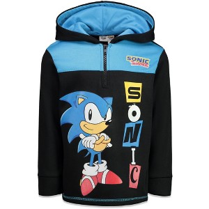 SEGA Sonic the Hedgehog Fleece Half Zip Hoodie Toddler to Big Kid - 1 of 4