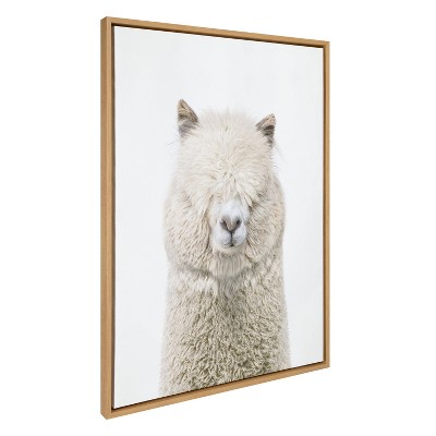 Sylvie Alpaca Fluff by Amy Peterson Art Studio Framed Wall Canvas - Kate & Laurel All Things Decor