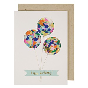 Meri Meri Balloon Confetti Shaker Birthday Card (Pack of 1) - 1 of 1