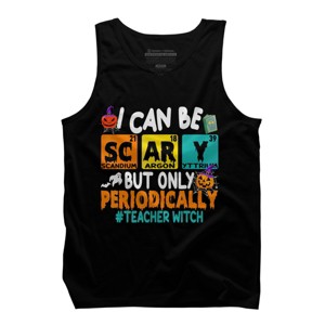 Men's Design By Humans I Can Be Scary But Only Periodically Science Halloween Gifts By lenxeemyeu Tank Top - 1 of 4