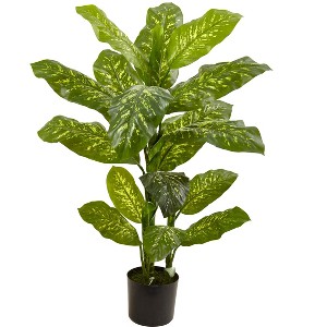 Nearly Natural 4-ft Dieffenbachia Plant (Real Touch) - 1 of 3