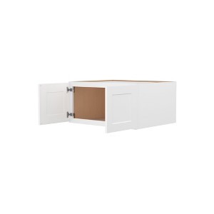 HOMLUX Easy-DIY 36 in W x 24 in D in Shaker White Ready to Assemble Wall Refrigerator Kitchen Cabinet with 2 Doors - 1 of 4
