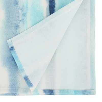 Blue Watercolor Polyester Table Runner
