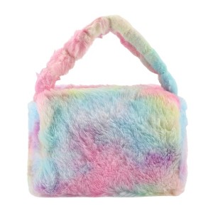 Unique Bargains Women's Durable Plush Travel Makeup Bag Assorted Color 1 Pc - 1 of 3