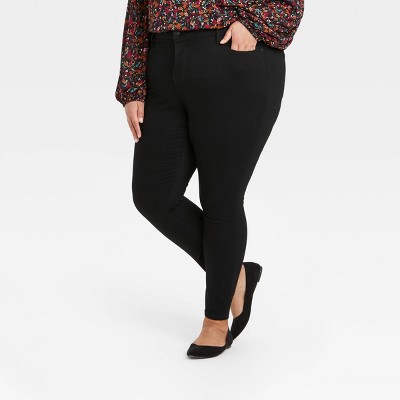 ven Med det samme Humanistisk Women's Plus Size Mid-rise Skinny Jeans - Ava & Viv™ Black 16w : Target