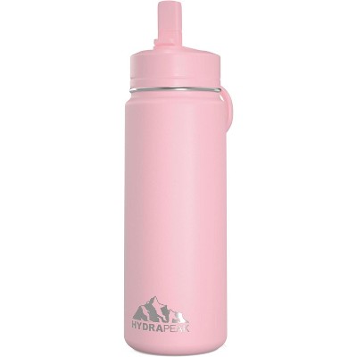 Hydrapeak 20oz Kids Stainless Steel Leak Proof Water Bottle with Straw Lid and Flexible Handle