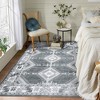 Area Rug Living Room Rug Moroccan Rug Soft Rugs Non-Slip Rubber Backing Boho Vintage Carpet for Bedroom Dining Nursery Home Office, 8' x 10' Gray - 3 of 4
