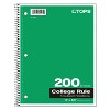 Tops Coil-Lock Wirebound Notebooks College/Medium 11 x 8 1/2 White 200 Sheets 65581 - 3 of 4