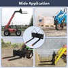 46" Skid Steer Pallet Fork Blades, 4000lbs Capacity Forklift Blades with Movable Connectors for Tractors Loaders Skid Steer Attachment, Black - 4 of 4