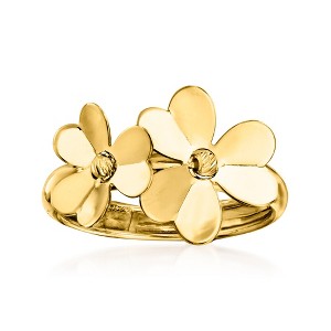 Ross-Simons Italian 14kt Yellow Gold Flower Ring - 1 of 4