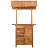 vidaXL Bar Table Natural wood Solid acacia wood High Table Durable - 4 of 4