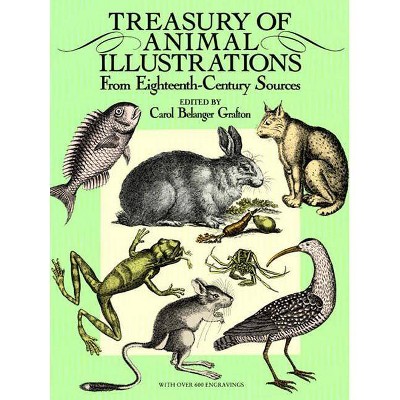 Treasury of Animal Illustrations - (Dover Pictorial Archives) by  Carol Belanger Grafton (Paperback)