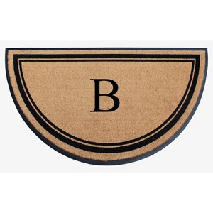 A1HC Natural Coir & Rubber Hand Flocked Large Monogrammed Door Mat 36" X 72" Thick Durable Doormats - 1 of 4