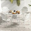 Tangkula 2 Pieces Cast aluminum patio chair bistro dining chair outdoor cast aluminum chair - 3 of 4