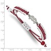 Black Bow Jewelry Stainless Steel MLB Boston Red Sox Adj Nylon Cord Bracelet, 9 Inch - 2 of 3