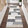 Indoor Modern Geometric Patchworked Area Rugs for Bedroom Living Room, Washable Non Slip Contemporary Carpet for Home Office - 4 of 4