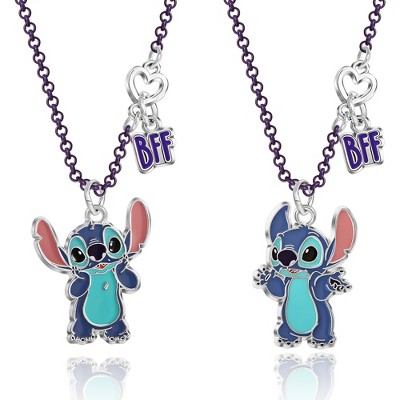 Disney Lilo And Stitch Yellow Gold Plated Stitch And Angel Enamel