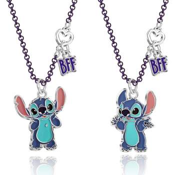 Disney Girls Lilo & Stitch Best Friends Necklace Set of 2 with BFF Charm, 18"