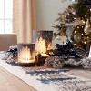 Navy Pine Tree Glass Candle Holder (Set of 2) - 3 of 4