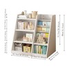 Wooden Toy Storage Organizer Cabinet Kids Bookshelf Children Bookcase with Adjustable Shelf for Playroom Nursery Living Room - 2 of 4