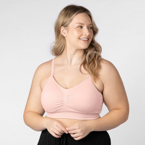 kindred by Kindred Bravely Women's Pumping + Nursing Hands Free Bra - Soft  Pink XL-Busty