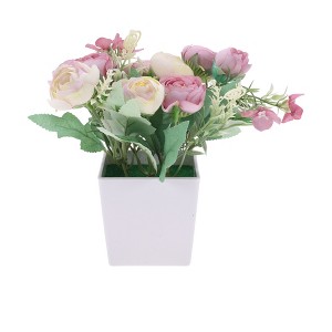 Unique Bargains Artificial Plants Flower Plastic 2.95"x2.95"x7.87" 1 Pc - 1 of 4