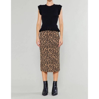 Women's Leopard Print Midi Skirt - current air