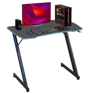 BestMassage 35/47 Inch Gaming Desk Z-Shaped PC Computer Desk with Carbon Fiber Surface Adjustable Leg Pads - 1 of 4