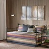 6Pcs Reversible Daybed Cover Set Lodge-Inspired Quilted Stripes, Microfiber Cotton Blend - 2 of 4