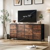 63" W Dresser Tv Stand for 65 70 75 Inch Tv, 14 Drawer for Bedroom with Power Outlets, Large Long Fabric Dresser Entertainment Center - 3 of 4