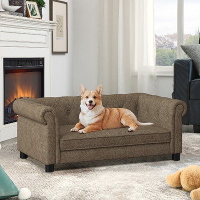 Lyngins Elevated Pet Sofa Bed for Large Dogs – Modern Dog Couch with Raised Design & Cushioned, Dog Sofa for Small and Medium Dogs
