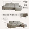 GDFStudio Lismore Modern Minimalist 4 Seater Sectional Sofa with Adjustable Backrest and Storage - 3 of 4