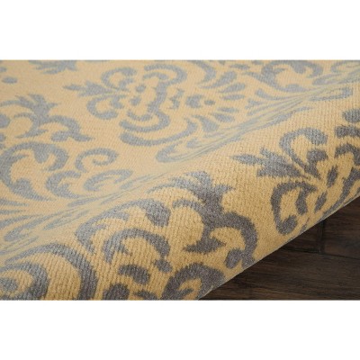 Reversible Cream Geometric 7'10" x 9'10" Synthetic Area Rug