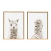 Kate and Laurel Sylvie Alpaca Front and Alpaca Back Framed Canvas Art Set by Amy Peterson Art Studio - 2 of 4